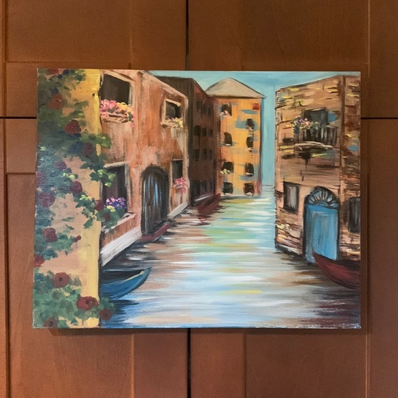 Streets of Venice original painting handmade - Picture 2 of 6